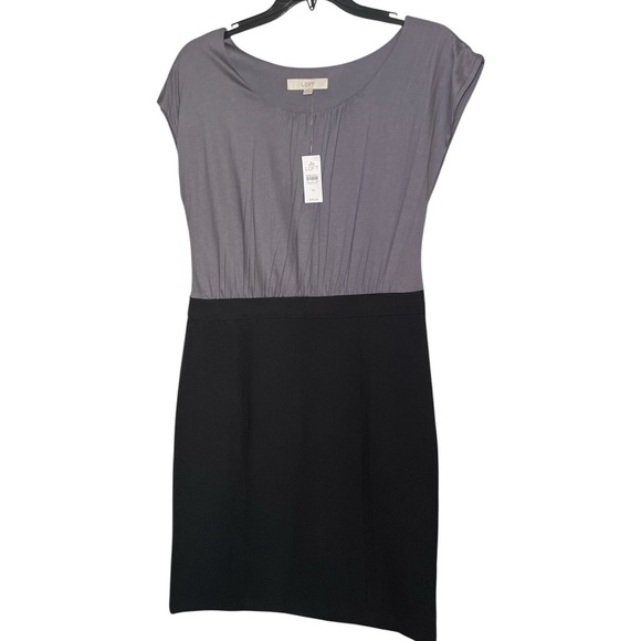 Loft colour block knee length dress sz 10 - Picture 1 of 7